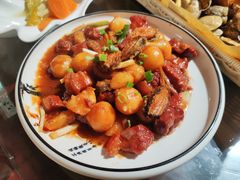 -东来菜馆•手抓海鲜家常菜•海鲜锅贴(鸽子窝店)