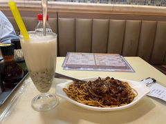 黑椒牛肉炒意粉-永盈茶餐厅(中山四路店)