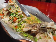 柠檬汁蒸鲈鱼-食肆&Fourteen(武林夜市店)