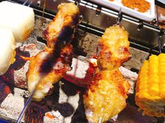 烤鸡翅-三个蒙古大叔羊肉串(大宁店)