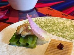 冷菜双拼（鹅肝春卷脆皮&龙豆鲜桃仁）-上海滩餐厅(BFC外滩金融中心店)