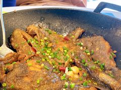 锅烧深海碟鱼头-大份-开海·红岛海鲜虾水饺(石老人店)