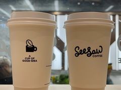 栀子花梨香拿铁-Seesaw Coffee(武商MALL·武广店)