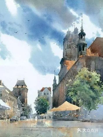 这水彩画像一束光照在了我心上，温暖而明亮