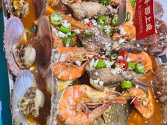 小海鲜麻辣双拼（海肠+八带）-大锅强·蒸海鲜青岛菜(吾悦广场店)