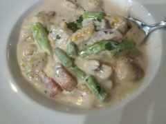 培根芦笋奶油南瓜球面-BONAZZA 意大利餐厅