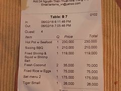 账单-Lanterns Vietnamese Restaurant