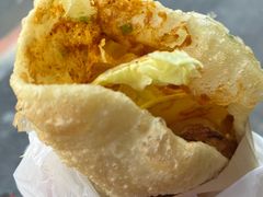 -小红车炸蛋葱油饼