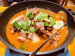 羊蝎子火锅-丁记盐蘸牛肉·新杭菜(河东路店)