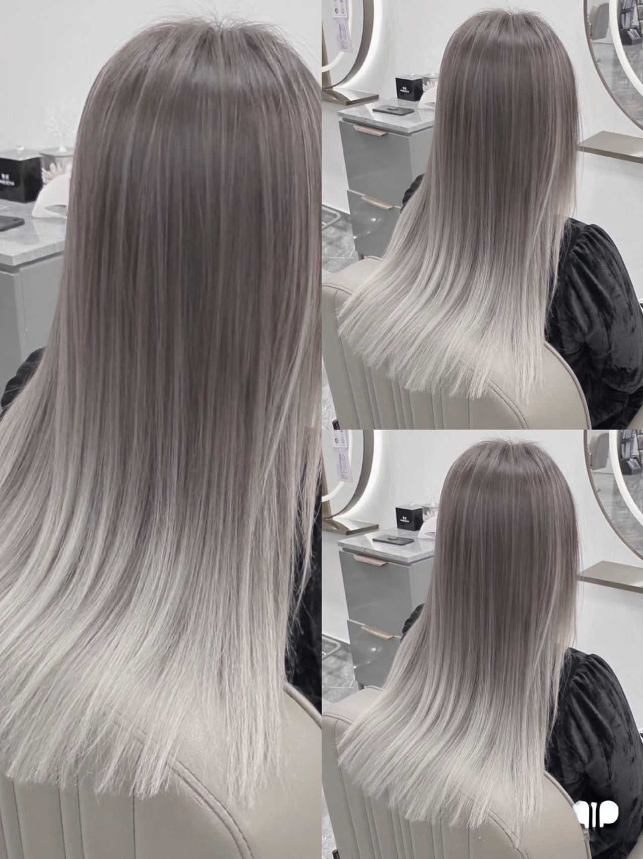 染发前的头发比较干燥,染后变得非常顺滑,摸起来特别舒服