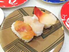 鲜贝寿司三贯拼盘-京樽回転寿司(奥林匹克店)