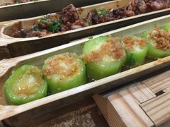 蒸丝瓜-胡须哥网红竹筒菜