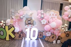 -小鲤鱼生日气球派对会场策划布置