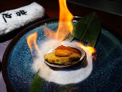 火焰黑鲍配海胆-岩也·日料与酒(龙岗天安云谷店)