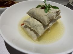 鸡汁荠菜百叶包-玫瑰厅上海菜(兴国路店)