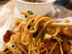 叉烧干捞扁实面-明叔捞面