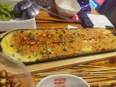 烤茄子加蛋-唐力九头鸟烧烤·罗田吊锅(西云楼店)