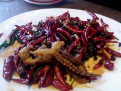 老干妈煸鱿鱼（快吃完了）-吕氏疙瘩汤·私家菜馆(慈云寺店)