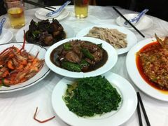 盐水虾&nbsp;酒香草头&nbsp;干烧鲳鱼&nbsp;红烧肉&nbsp;炝腰花-茂隆餐厅(进贤路店)