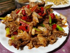 -陕北农家小吃风干羊肉剁荞面