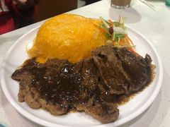 黑椒牛扒蛋包饭-锦园春香港茶餐厅(西海湾旗舰店)