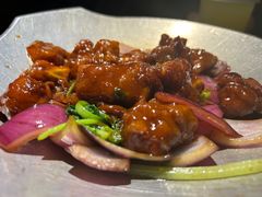 蒜香蜜汁排骨-绿茶餐厅(华联万柳店)