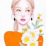 仙气十足的彩铅手绘女孩👧