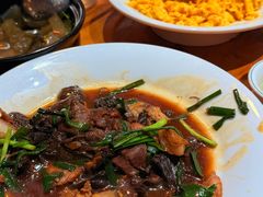 柳树菇炒五花肉-崂山水果园农家宴(泉水鸡店)