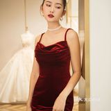 把我惊艳到的一款红色丝绒礼服[色]