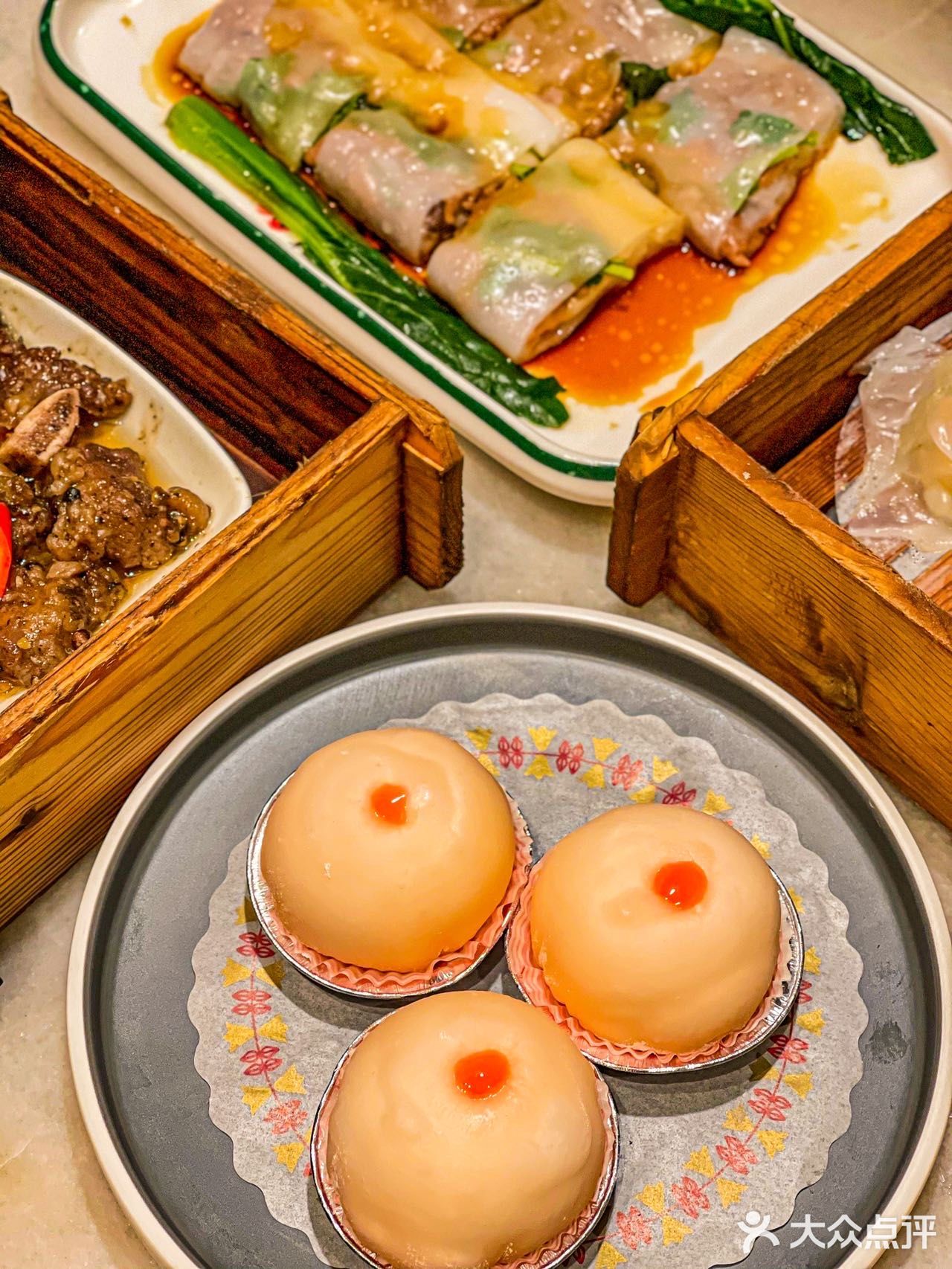 
在禄运茶居0.01⭕就可吃虾饺哦！