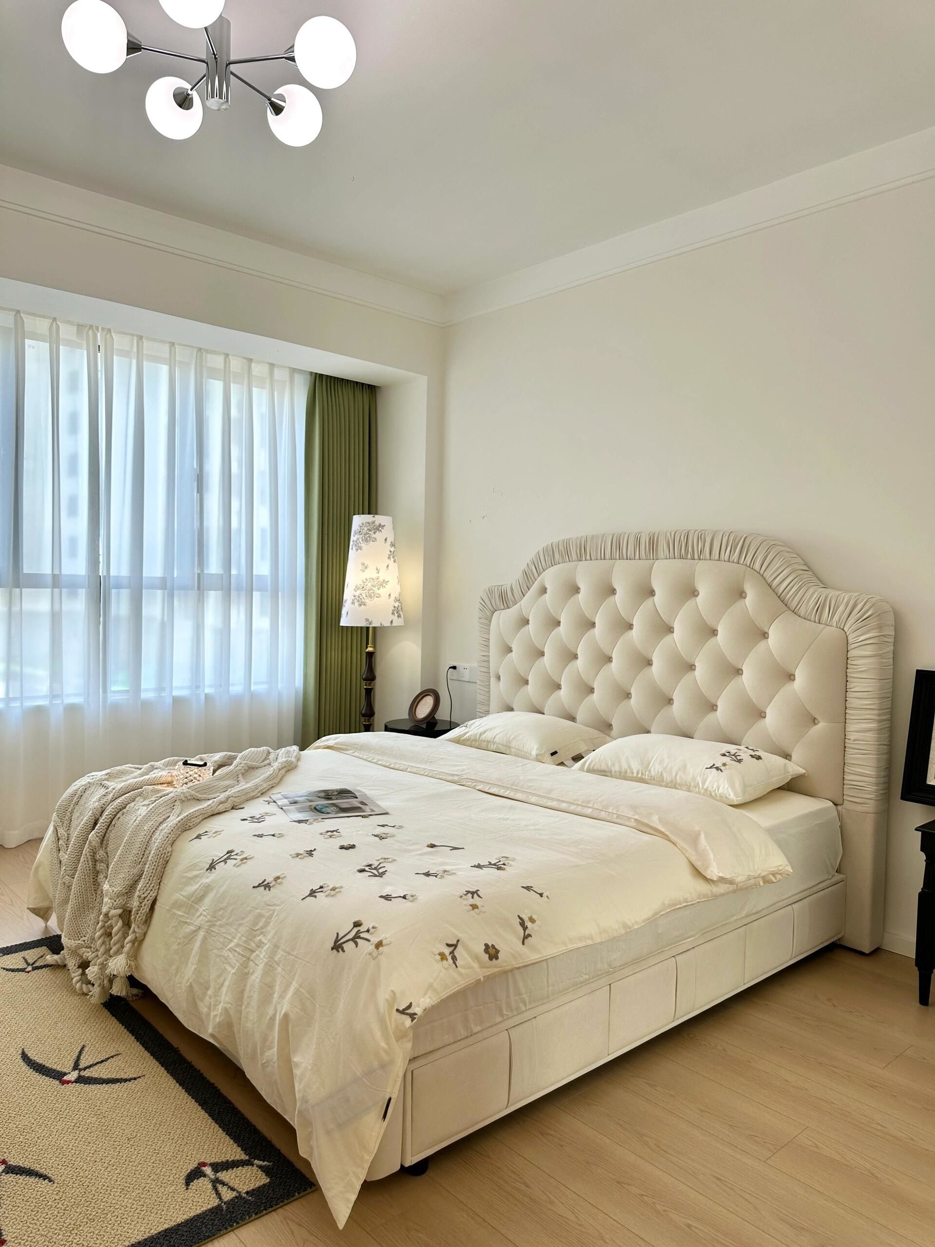 谁懂啊!小卧室选法式奶油风储物床真香!