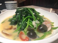 松茸浓汤菠菜-径山十八道·风味民间菜(杭州总店)