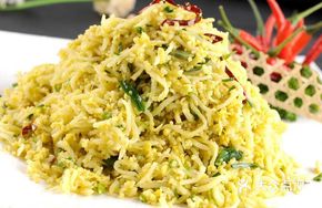 Sesame Oil Stir-Fried Potato Shreds with Eggs and Millet