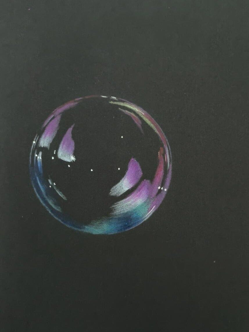 我的随手画:超简单彩铅肥皂泡,一学就会!