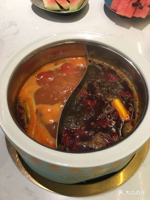 豆捞坊·胶原花胶火锅(来福士店)锅底图片 - 第1293张