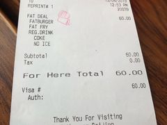 账单-FATBURGER 特富客汉堡(外交公寓店)
