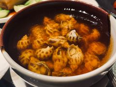古越陈酿煮花螺-杭州西子湖四季酒店·金沙厅