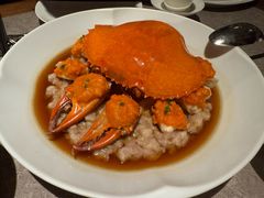 玫瑰油醋汁和乐蟹蒸手打肉饼-广州文华东方酒店·江-由辉师傅主理