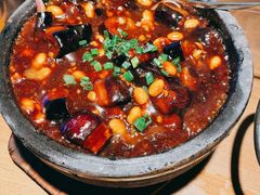 石锅黄豆焖茄子-庆江南江南菜(昆山吾悦广场店)