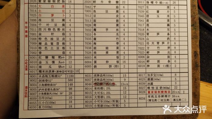 董家湾重庆老火锅(嘉华店)菜单图片