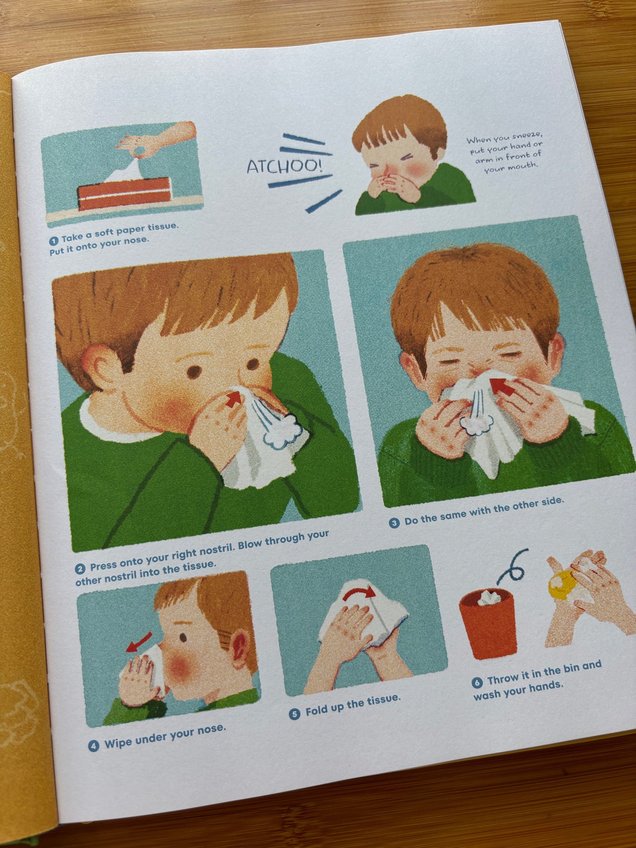 擦鼻涕英文表达