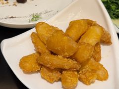 咸蛋黄焗山药-勺园中餐厅