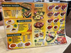 菜单-新加坡Zam Zam餐馆