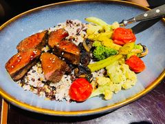 碳烤M3板腱牛排杂粮饭-bluefrog蓝蛙(悠唐购物中心店)