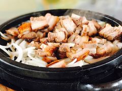 烤五花肉-湿地人家坑烤