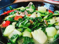 手捏菜炒蘑菇-新白鹿餐厅(城西银泰城店)