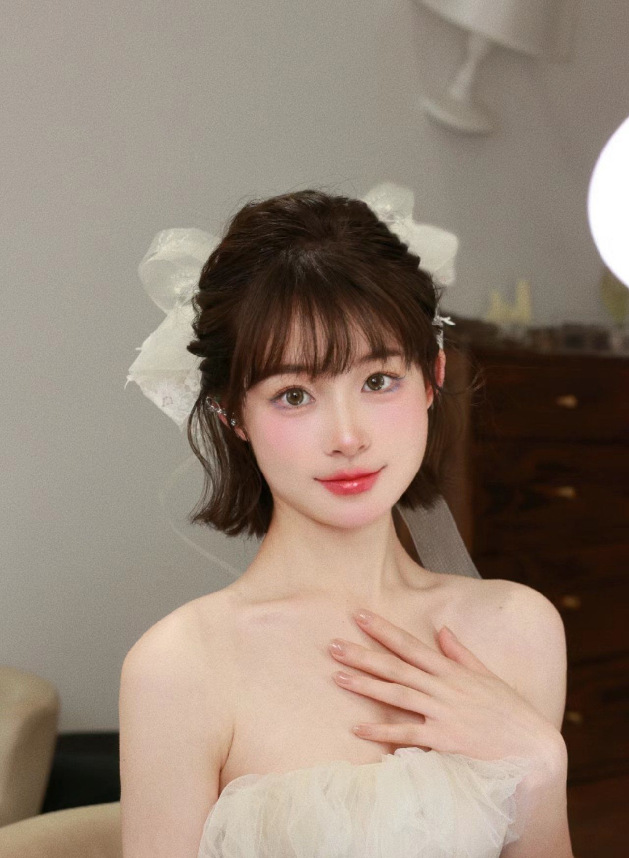 我的短发婚礼造型怎么样?