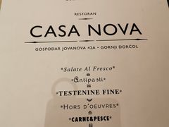 菜单-Casa Nova