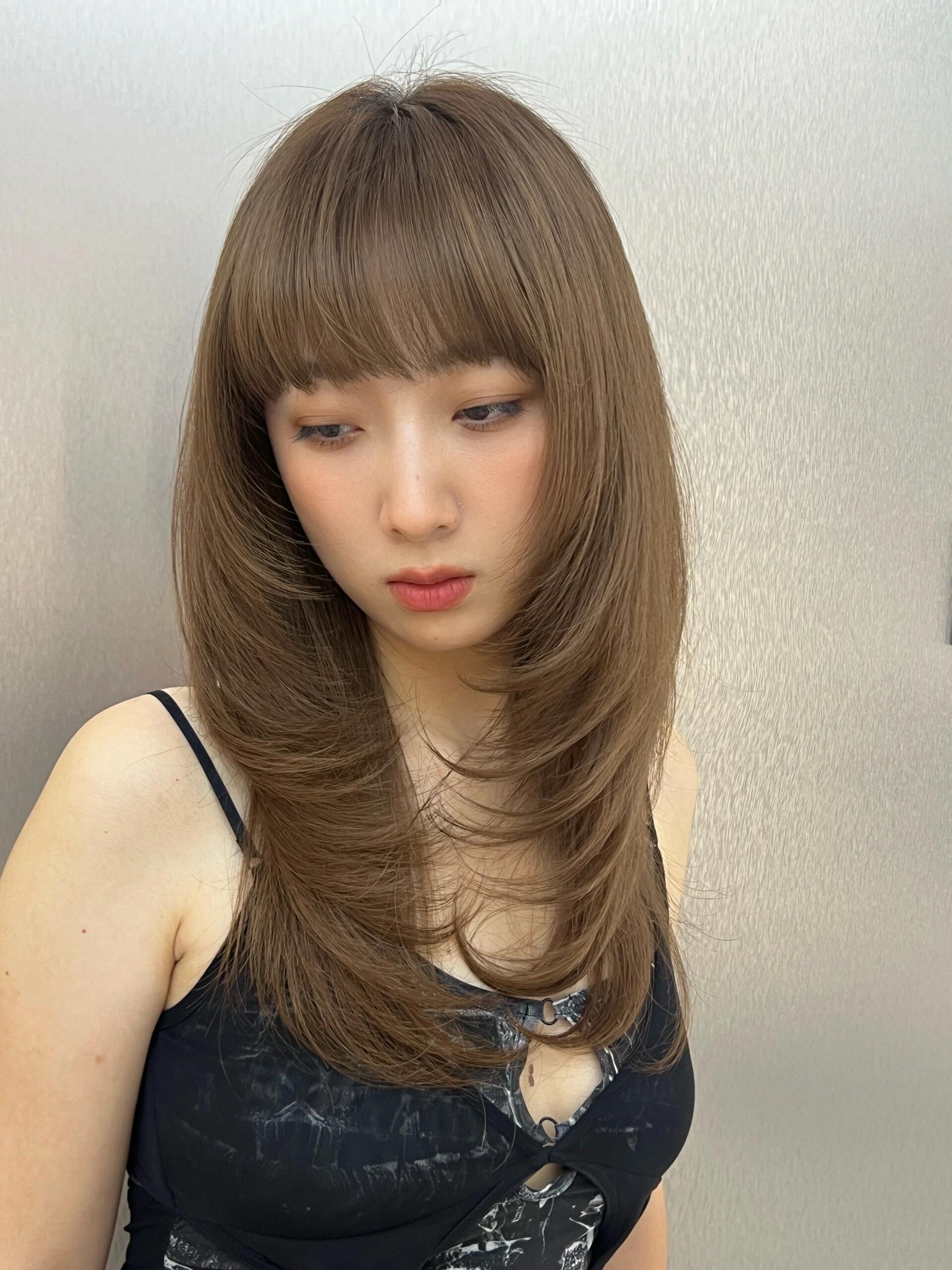柔美亚麻发色