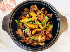 石锅鲍鱼葵花鸡-南山鲜虾面·活鲜小馆·海味大连菜(南山总店)